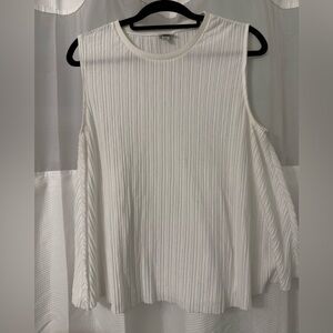 a new day White Ribbed Sleeveless Tank